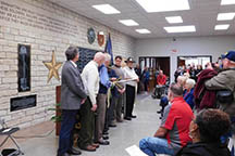 Peace Memorial foyer ribbon cutting, 2017.