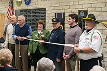 Peace Memorial foyer ribbon cutting, 2017.