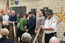 Peace Memorial foyer ribbon cutting.
