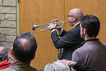 Scott Freeby plays “Taps“ played at close of ceremony.